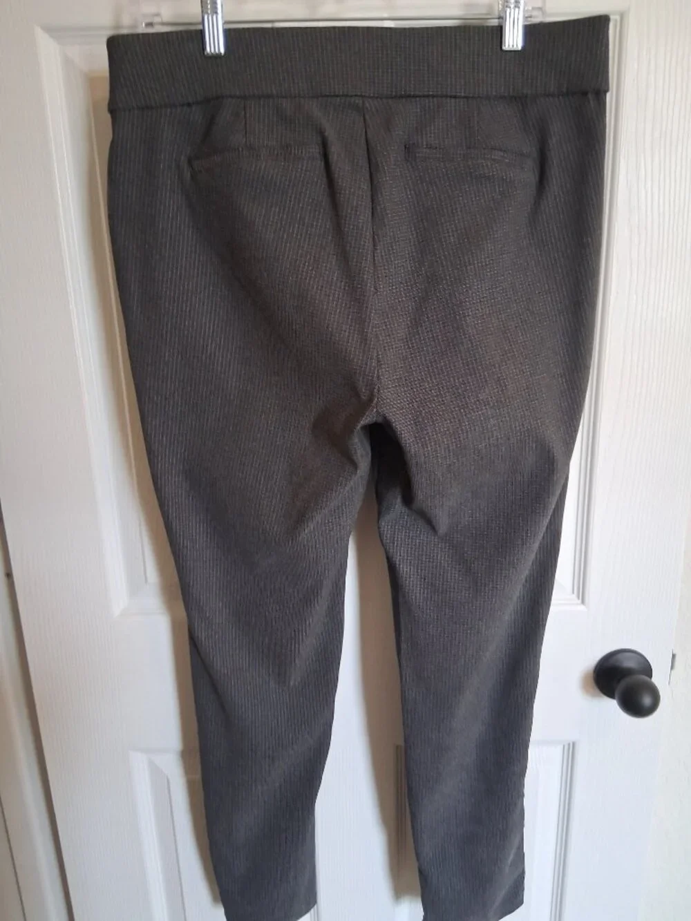 Jones New York | Black & White Stretch Straight-Leg Slacks | Size 12